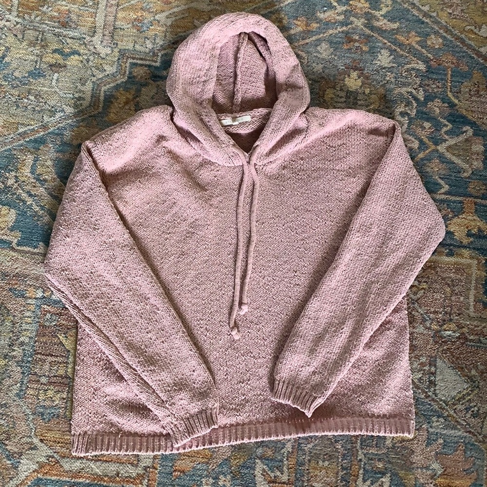 Light pink chenille hoodie